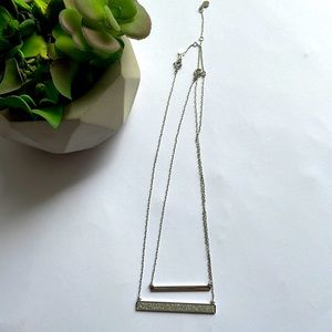 NWOT Dainty Loft Double Silver Necklace - can be worn separately